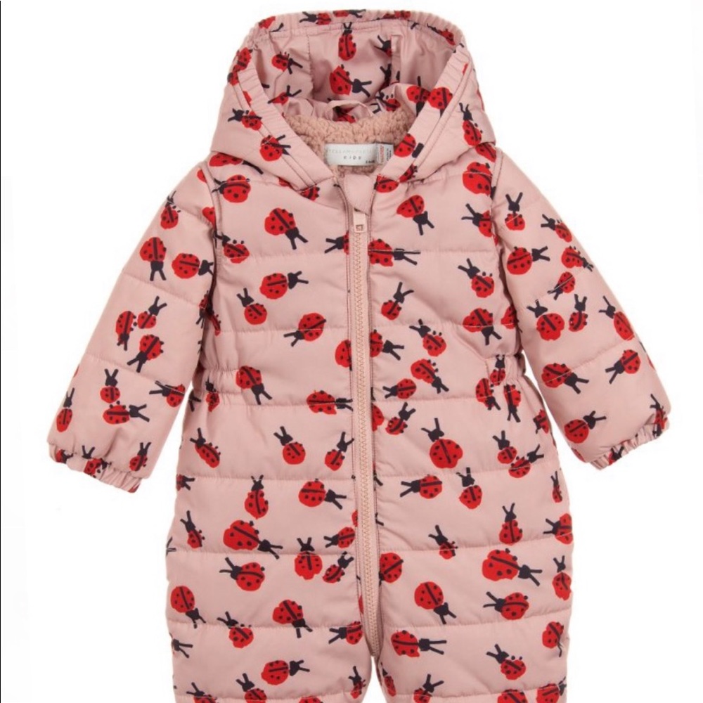 Stella McCartney Kids Pink Ladybug snowsuit!